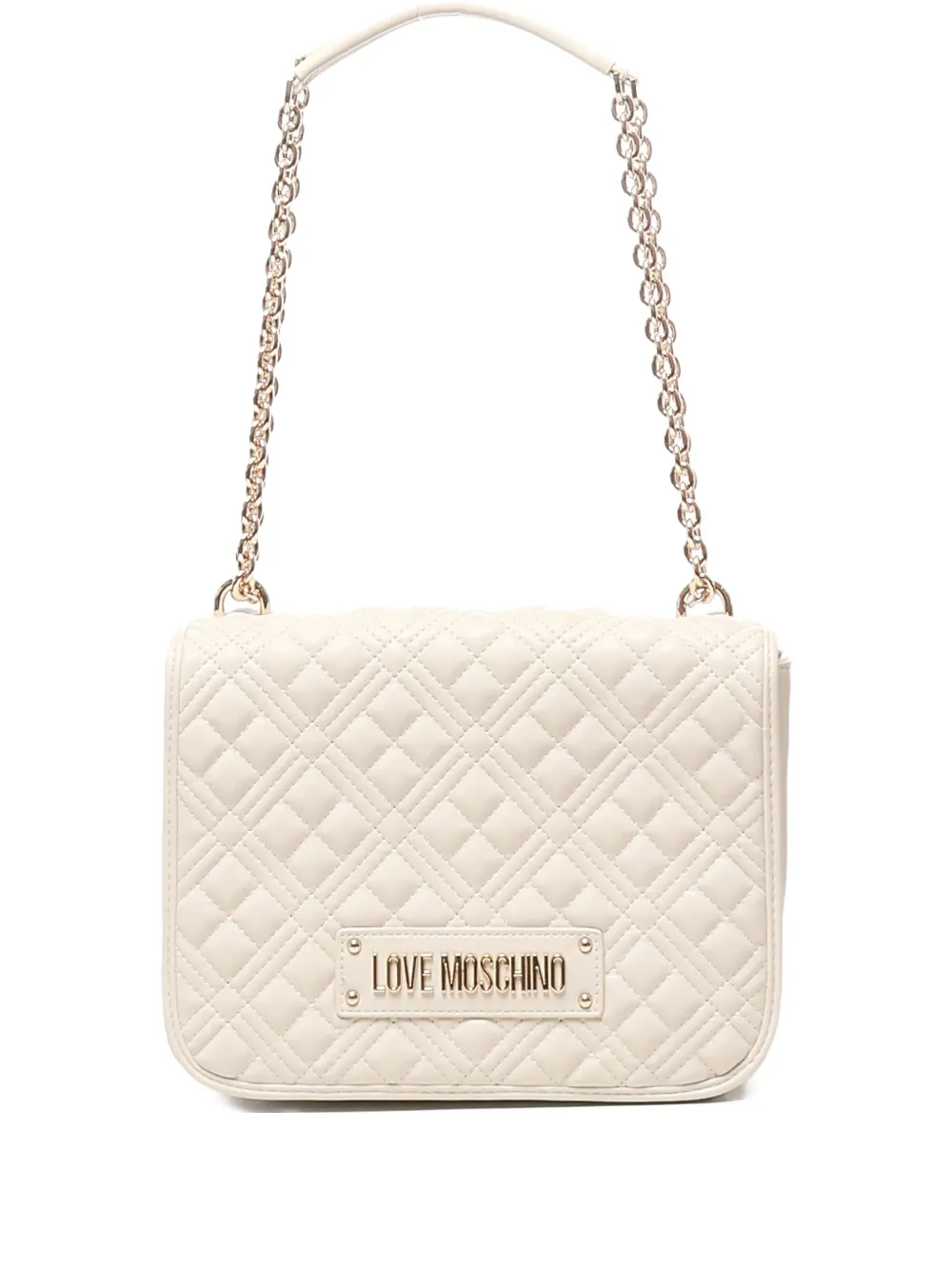 

Стеганая сумка на плечо с цепочкой Love Moschino, нейтральный