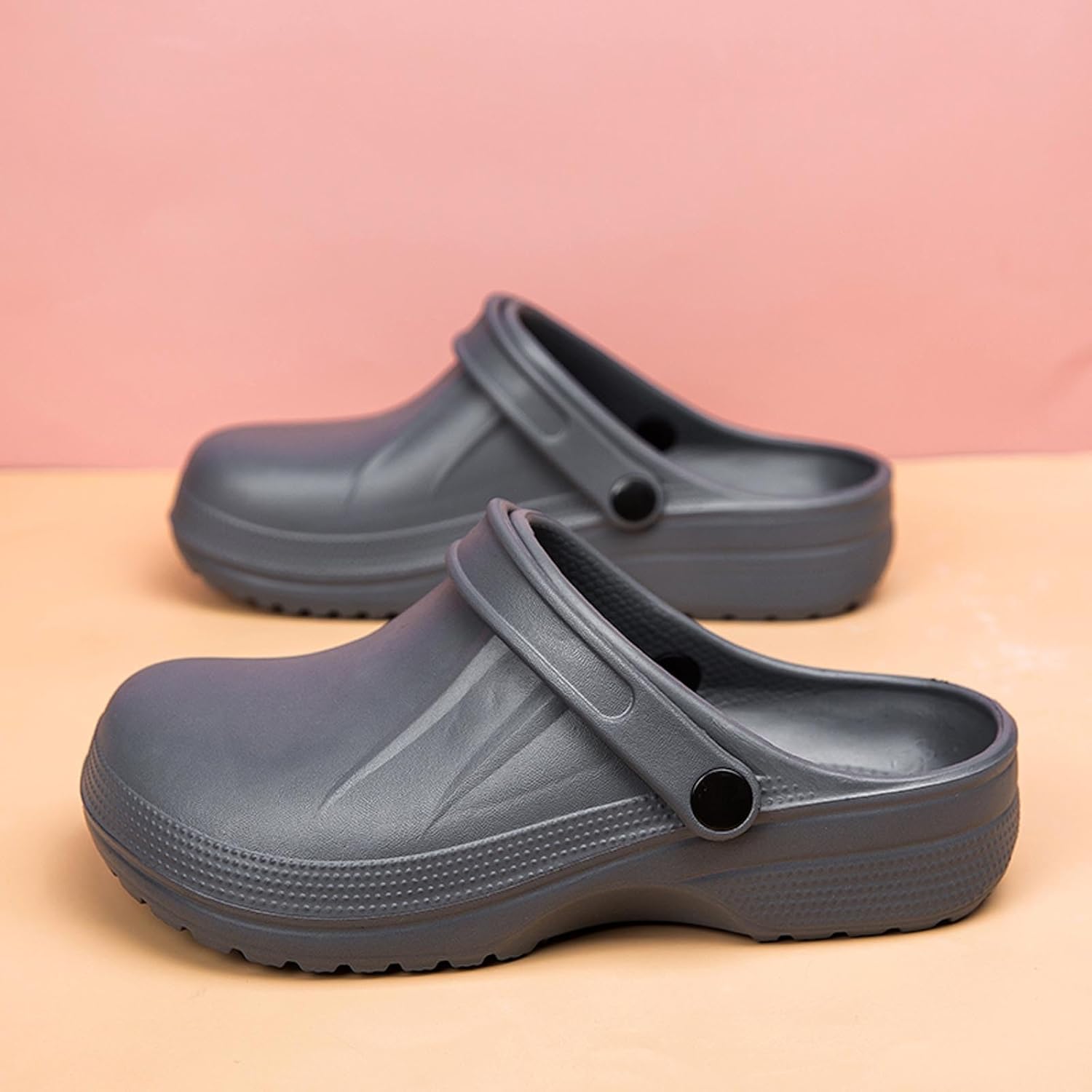 Сабо Meidiastra Unisex EVA: женские водонепроницаемые, легко моющиеся садовые туфли, мужские нескользящие пляжные сандалии, повседневная обувь без шнурков, серый — фото 3