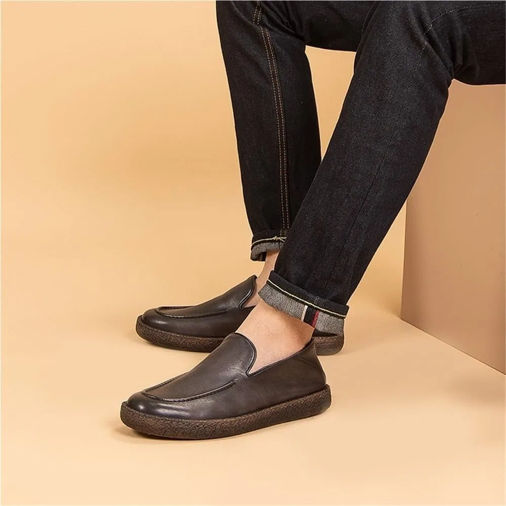 Мокасины кожаные Gunner Style Casual Dress Shoes, серый DHFIRUFSHLO — фото 2
