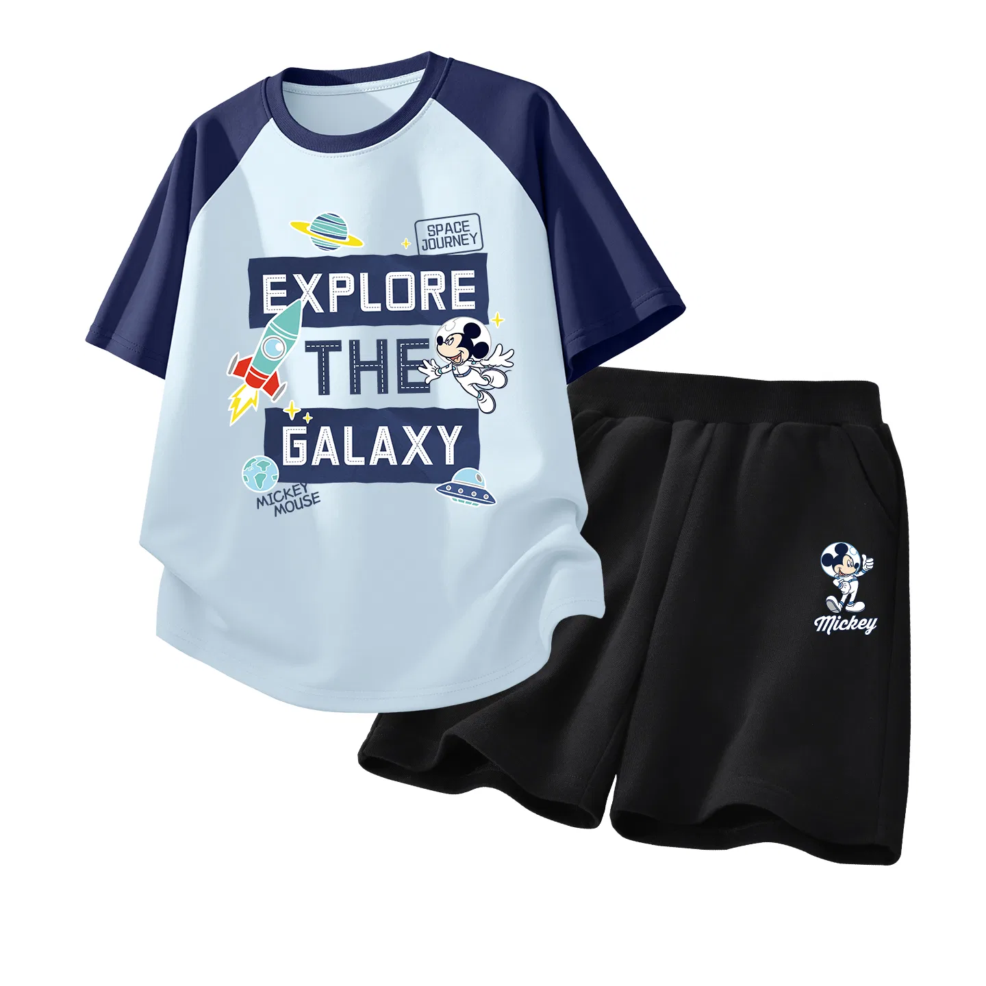 Спортивный костюм Disney Casual Sportswear Two Piece Set Di Space Chi Clear Blue+Di Astronaut K Black