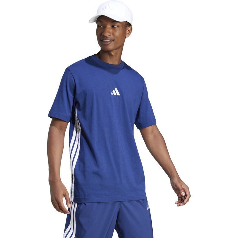 Базовая футболка с тремя полосками, одинарный джерси Adidas, мультиколор — фото 4