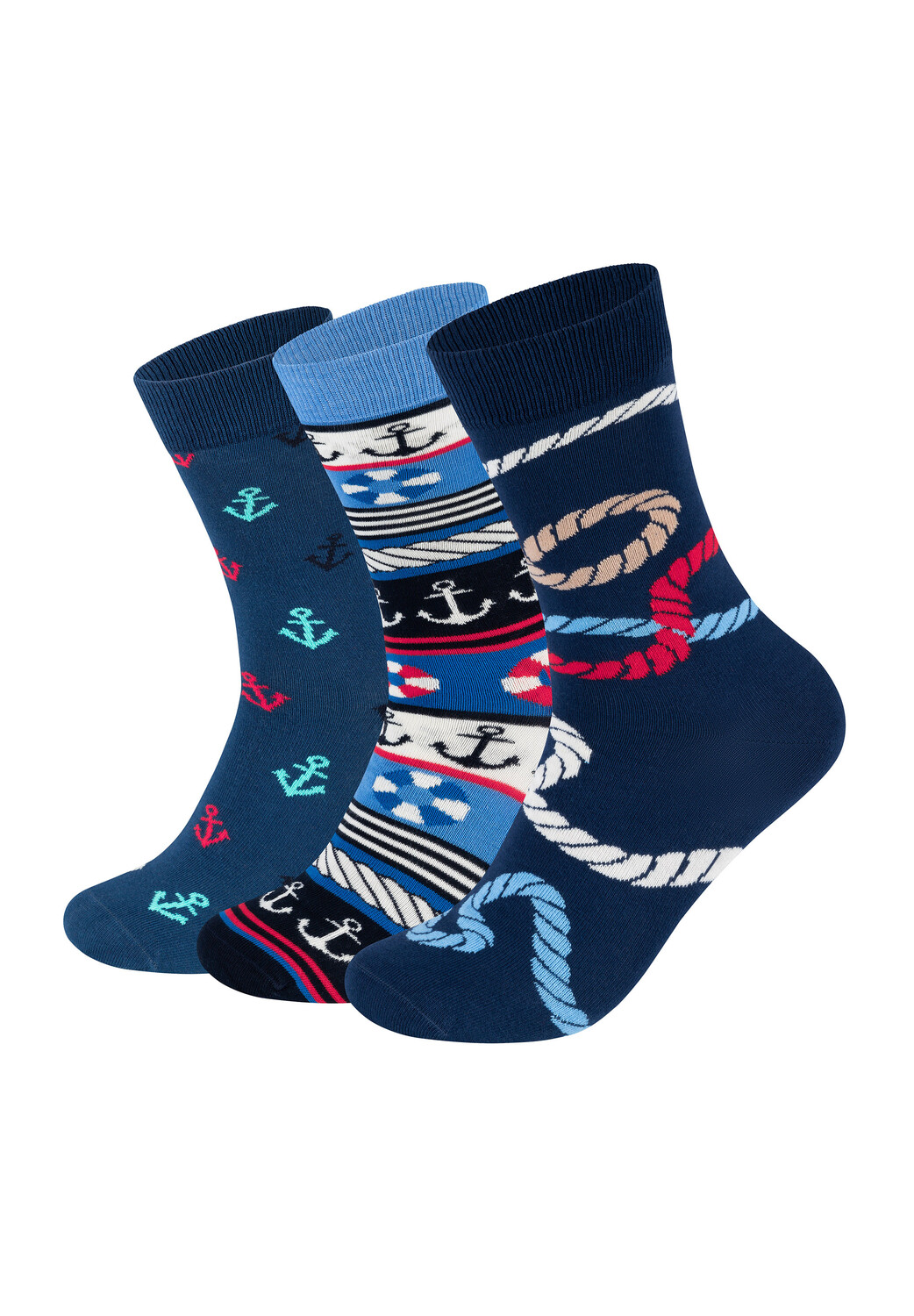 

Носки Happy Socks 3 Pack Rope Marine Mix Anchor Socks, цвет multi_coloured