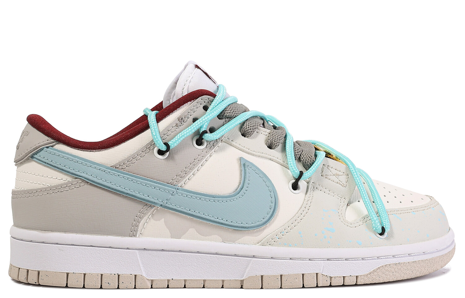 

Кроссовки Nike Dunk Skateboarding Shoes Women's Low-top Beige/Blue, цвет Off White