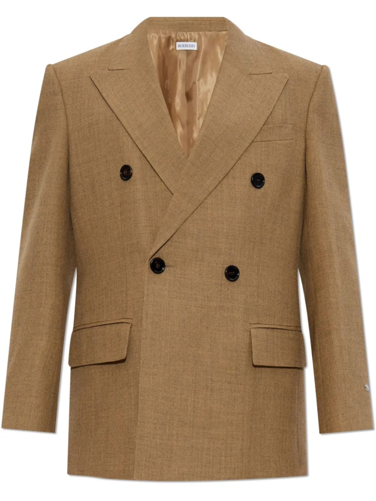 

Шерстяной блейзер Burberry, коричневый