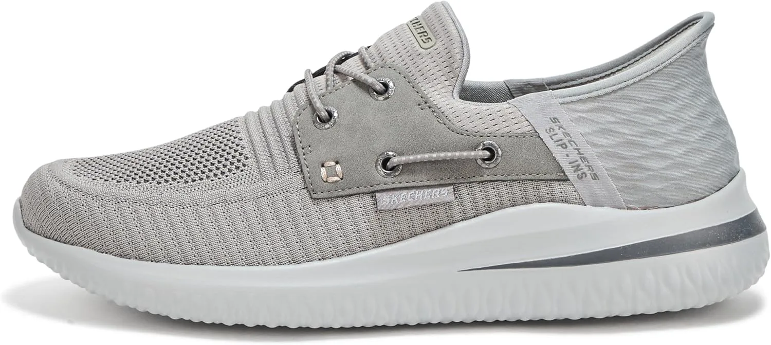 Мужские кроссовки Skechers Streetwear Delson 3.0 - Roth с низким профилем и шнурками-бинджи, серый — фото 2