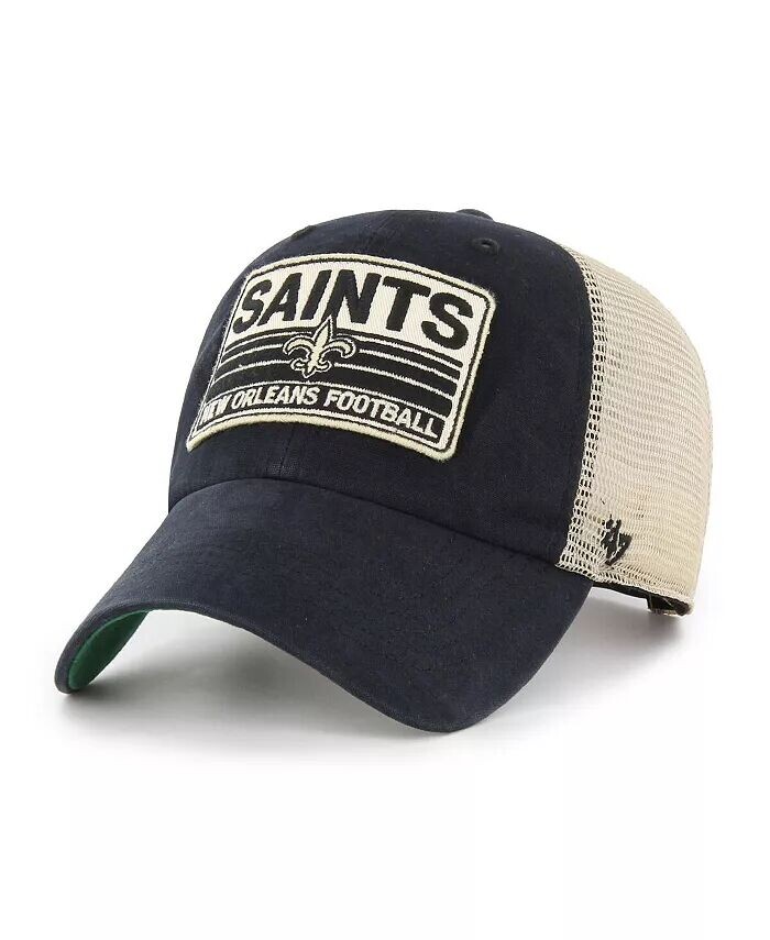 

Мужская черная кепка Snapback New Orleans Saints Four Stroke Clean Up '47 '47 Brand, черный