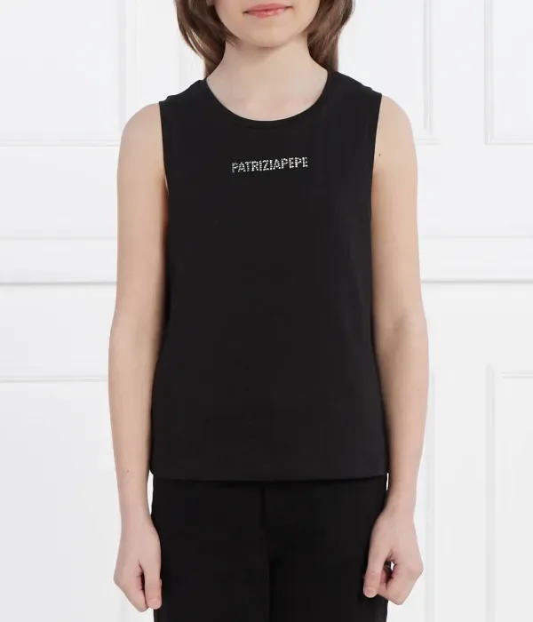 Топ regular fit Patrizia Pepe, черный