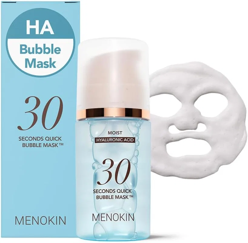 Маска для лица Menokin — Быстрая пузырьковая Moisture с гиалуроновой кислотой, 50 порций, 70 мл