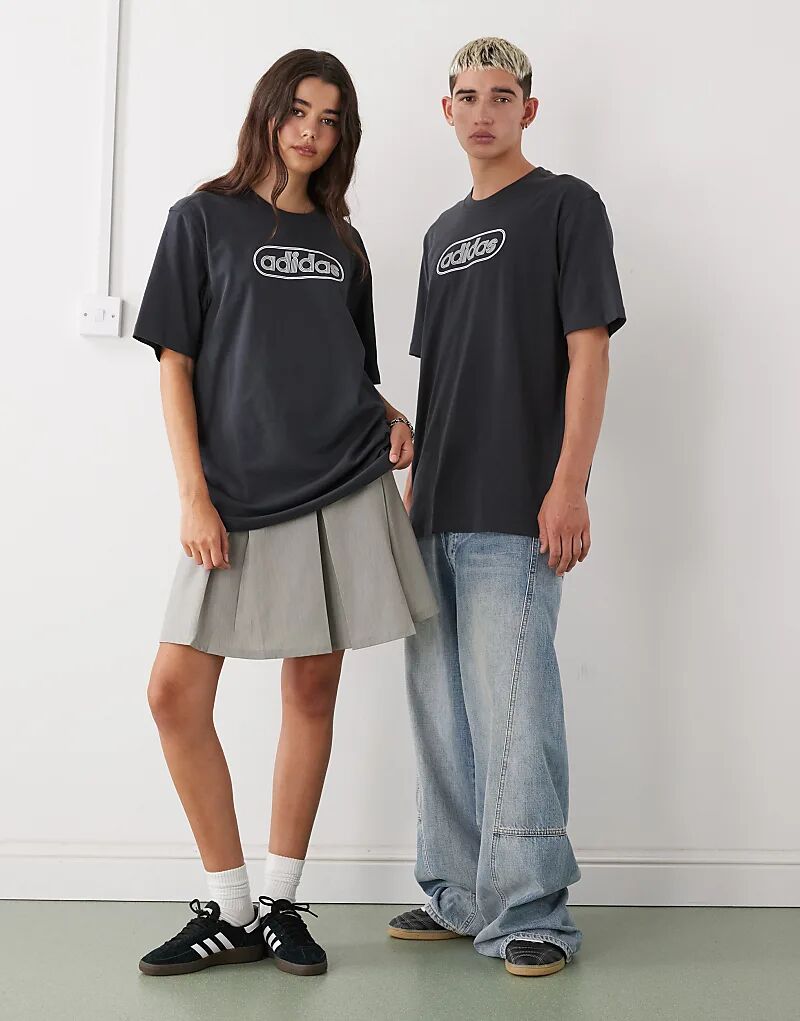 Футболка с логотипом Adidas Originals 80-х годов, цвет: черный — фото 3