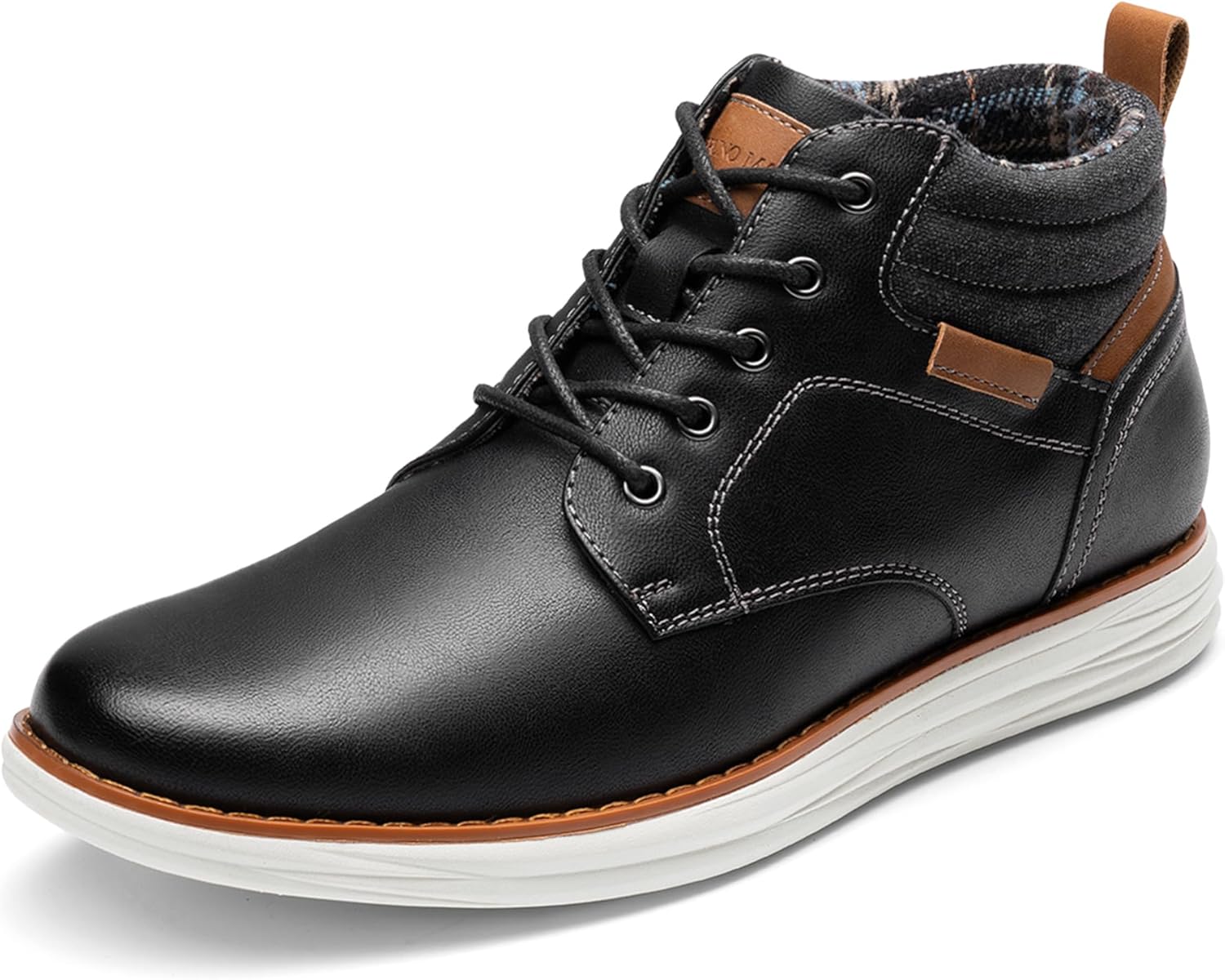 

Мужские полуботинки Bruno Marc Mid Top Chukka со шнуровкой, черный