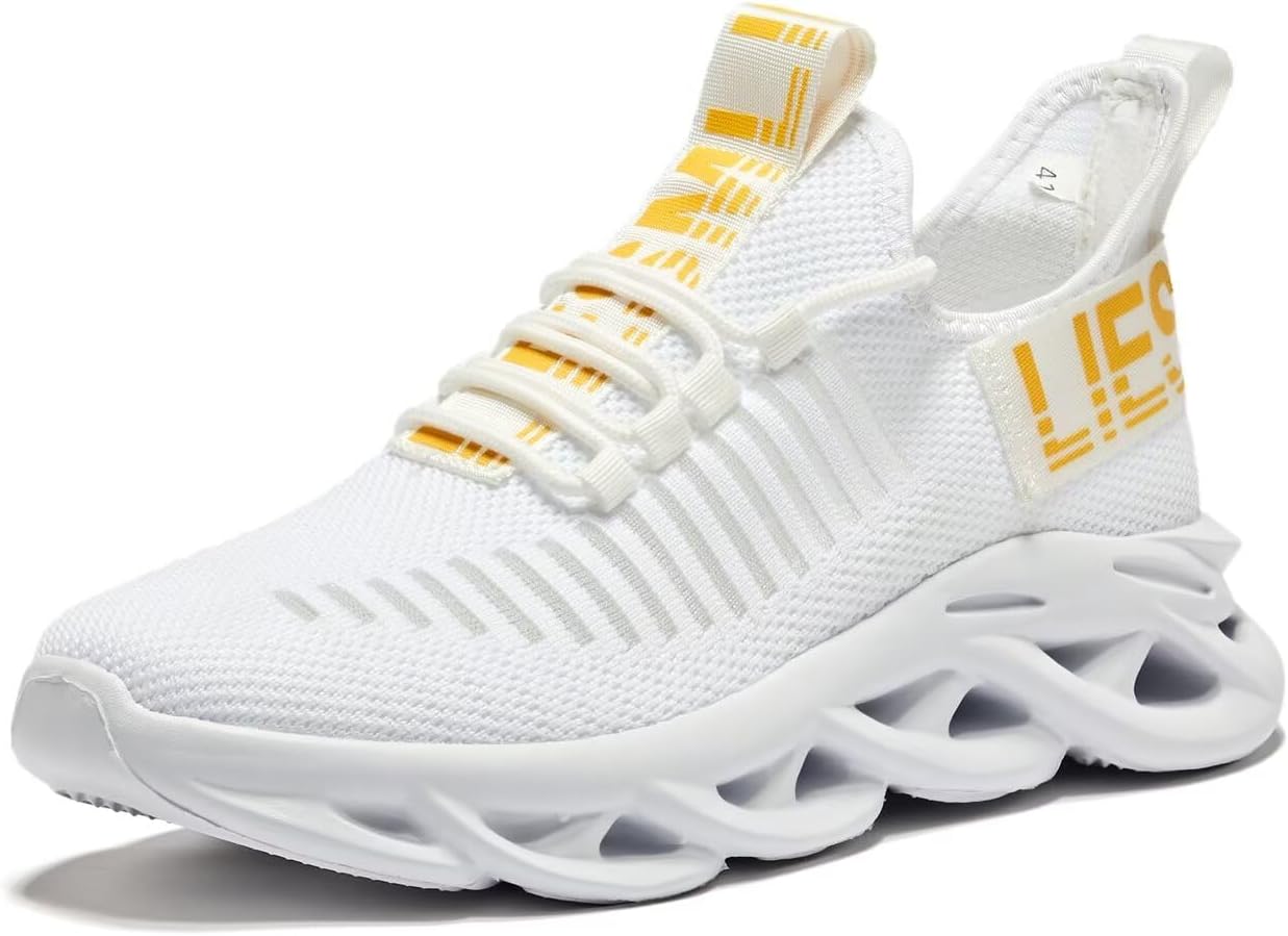 

Мужские кроссовки Blade Sole для ходьбы, дорожные сетчатые беговые спортивные кроссовки больших размеров Generic, белый