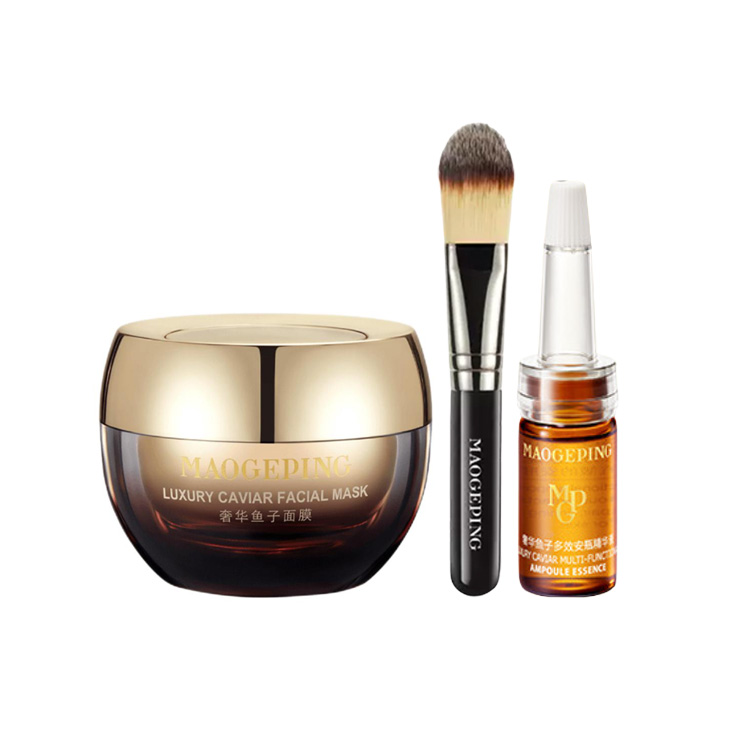 

Наборы для ухода за кожей Unisex MAOGEPING, Three-Piece Set: Caviar Facial Mask 30g+Facial Mask Brush+Caviar Serum 5ml