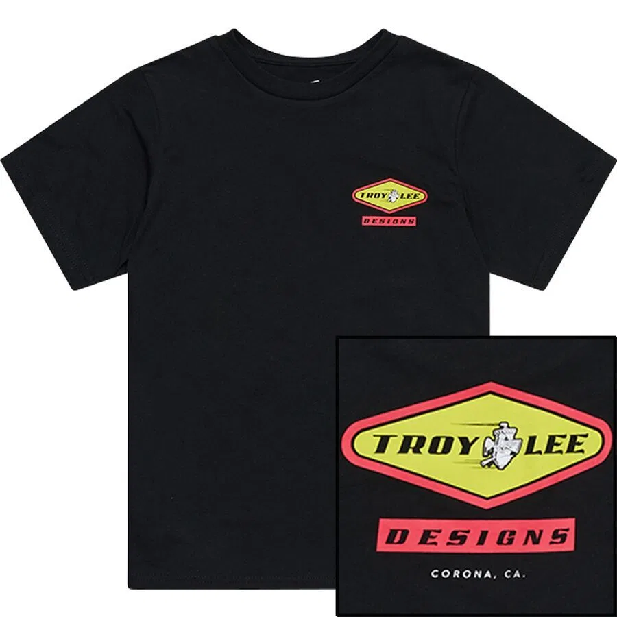 Детская футболка с надписью "Углеводы" Troy Lee Designs, Black