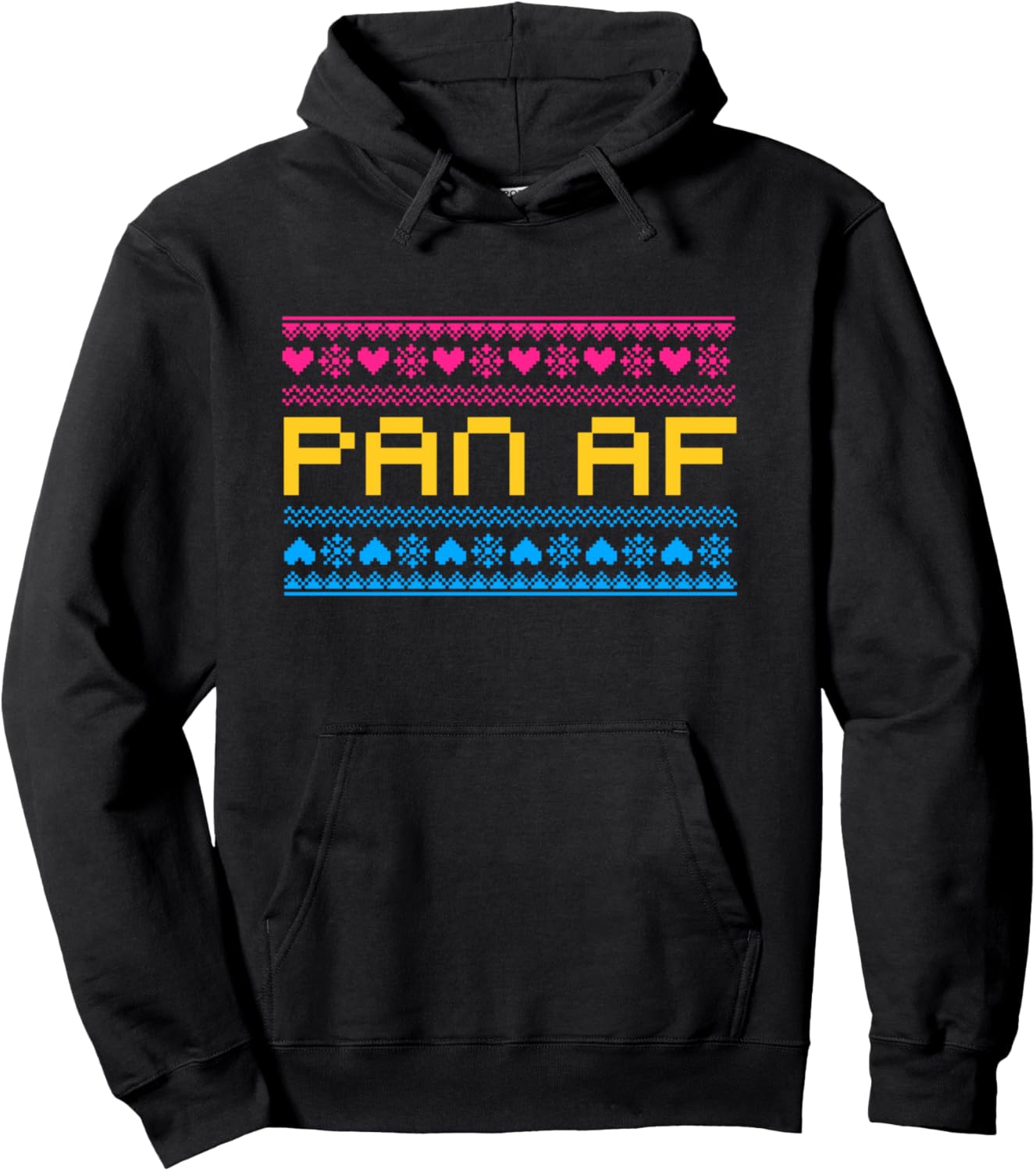 

Толстовка с флагом пансексуальной гордости Pan AF Pansexual Flag Gifts & Company, черный