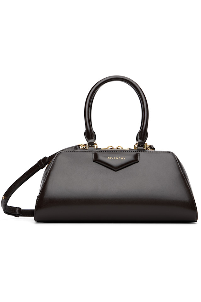 

Givenchy Коричневая маленькая антигонская сумка с восточно-западной стороны