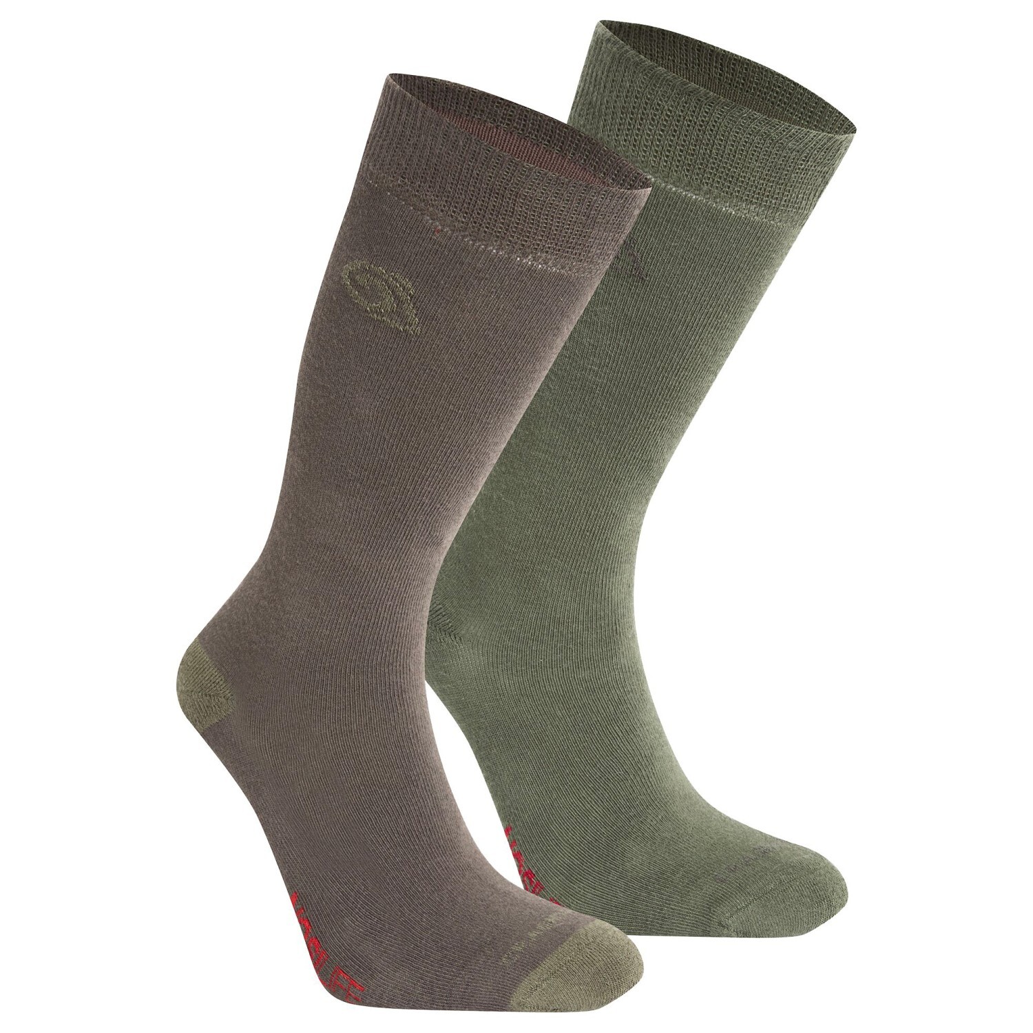 

Походные носки Craghoppers Nosilife Travel Twin Pack Socks, цвет Woodland Green/Wild Olive