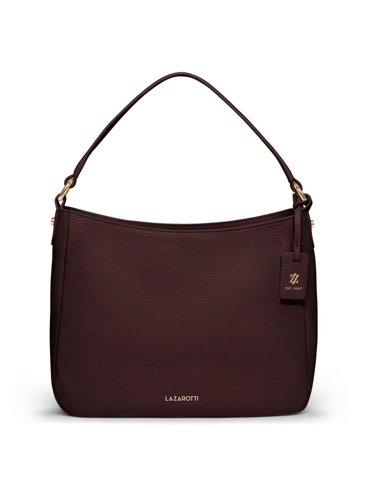 

Сумка через плечо Bologna Leather, кожа, 27 см, бордового цвета Lazarotti