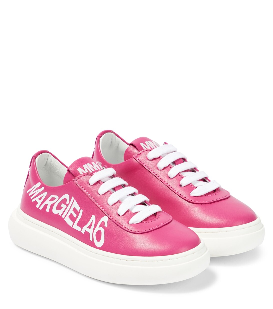 

Кожаные кроссовки с логотипом MM6 Maison Margiela, розовый
