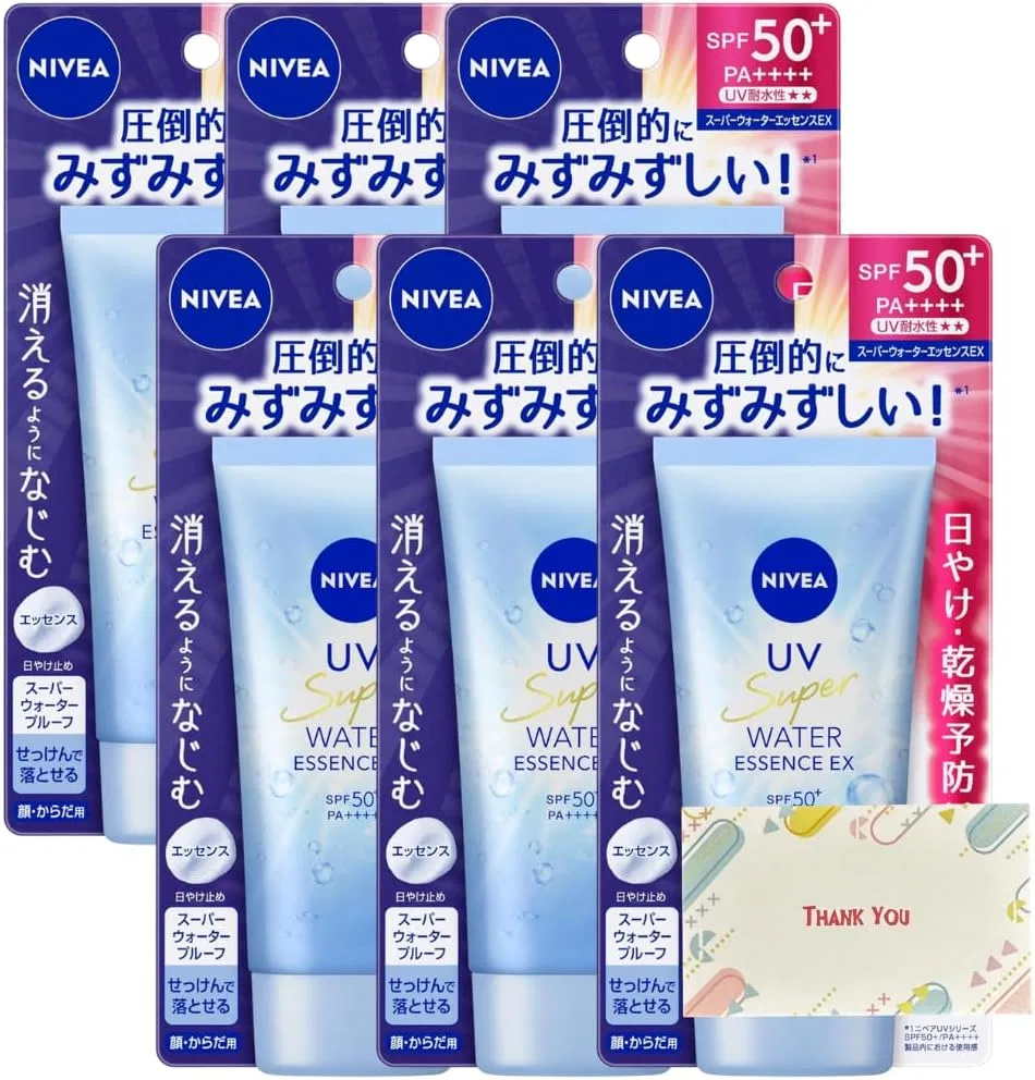 Солнцезащитная эссенция UV Water Essence EX SPF50+ PA++++, Kao Niva, набор из 6 шт., 80 г Kunutonn