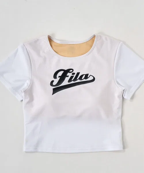 【FILA】Детский короткий купальник-комбинезон из 3 частей — фото 4