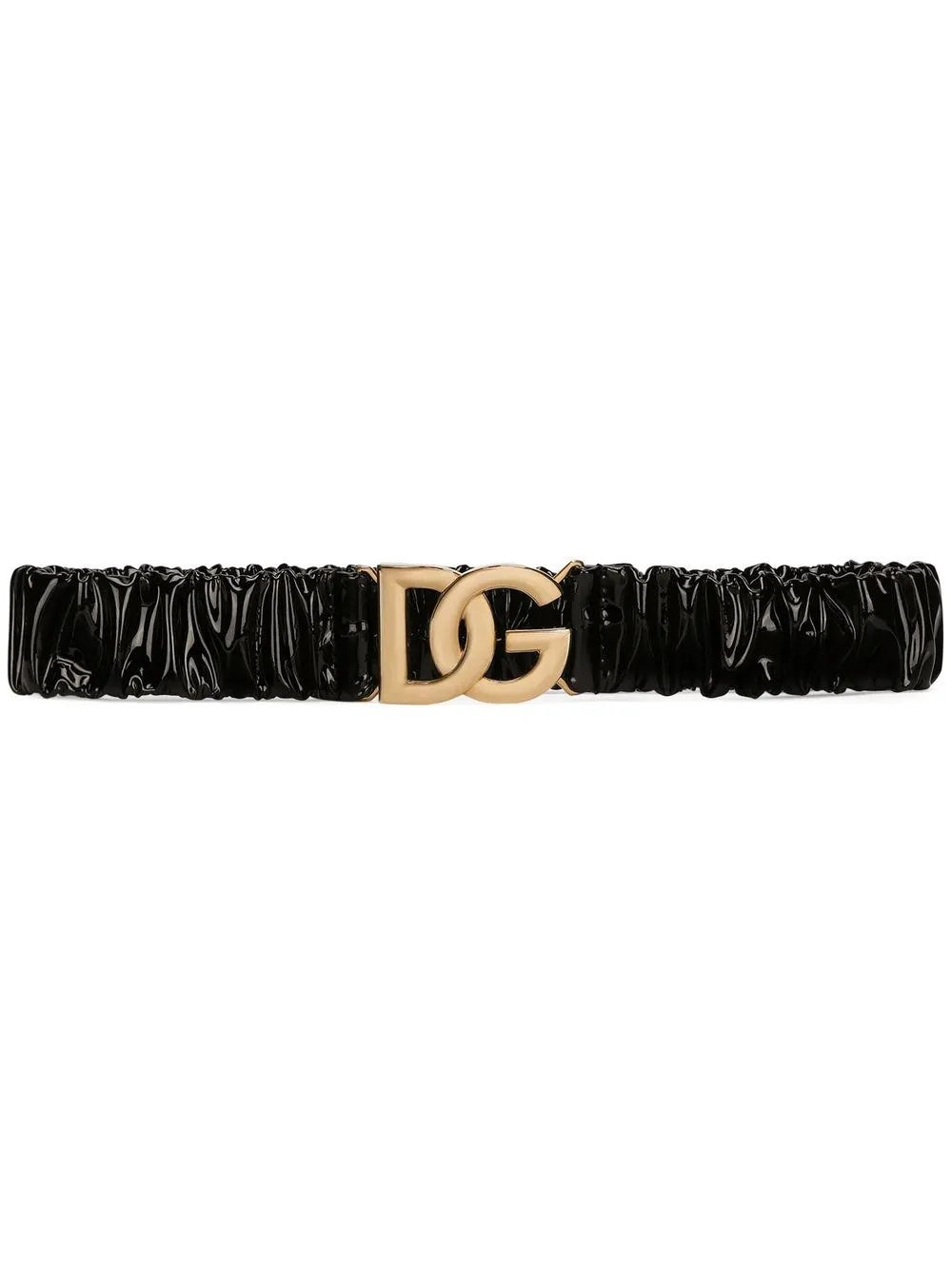 

Лакированный ремень с логотипом DG DOLCE & GABBANA, черный