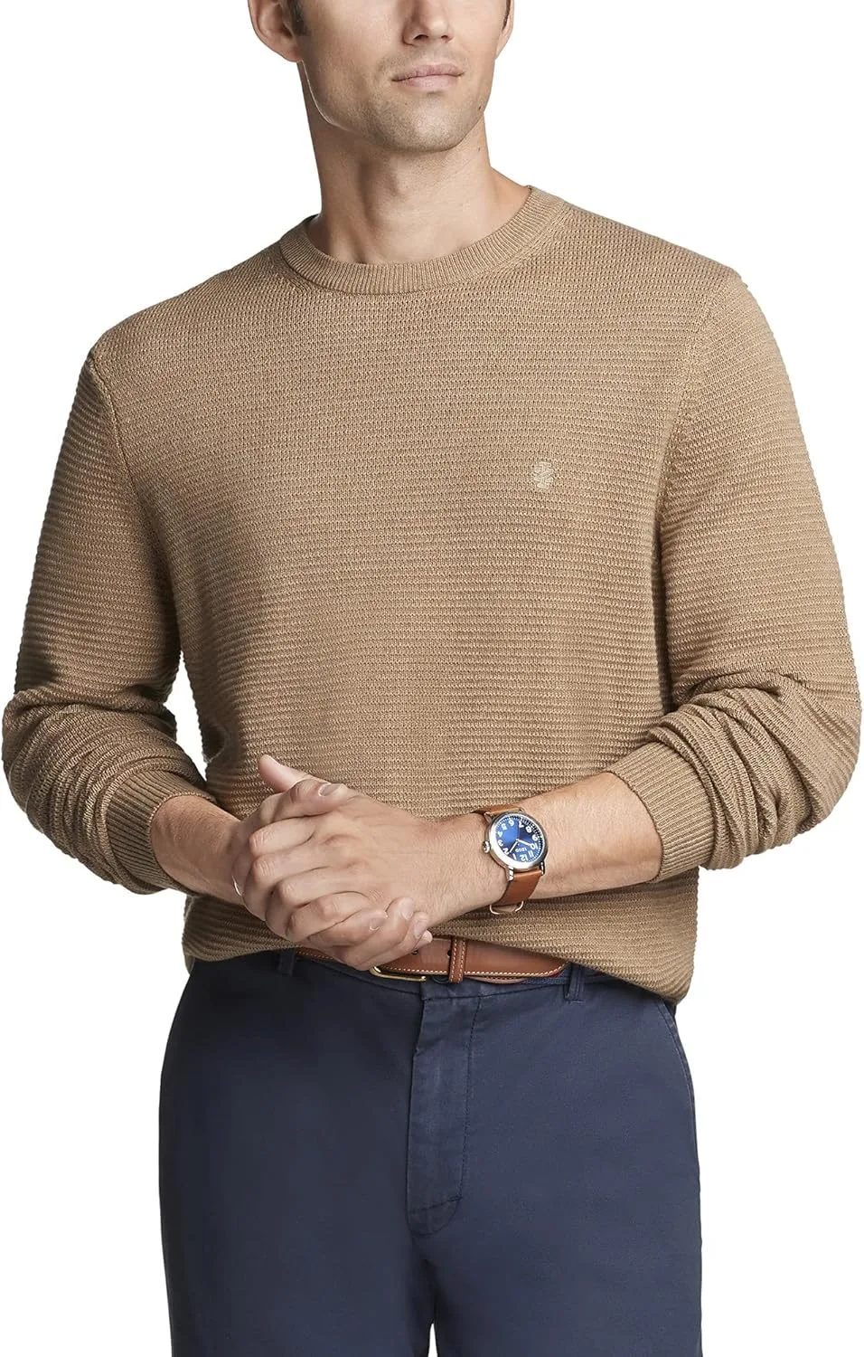 

IZOD мужской свитер с длинным рукавом и текстурой Ottoman