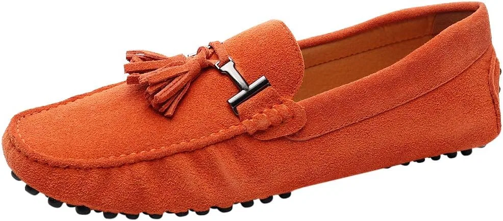 Мокасины замшевые ANUFER Tassel Moccasins, оранжевый