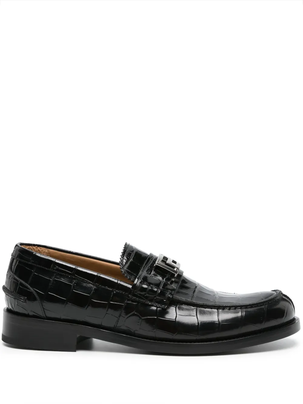 

Лоферы с декором Greca VERSACE, черный