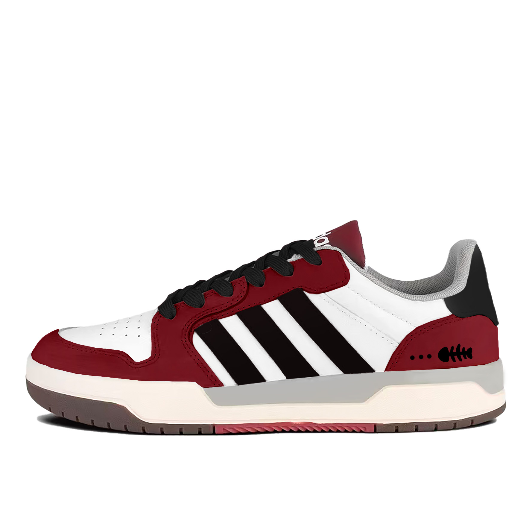 

Adidas Neo Кроссовки для скейтбординга Entrap Fiery Shadow Trail с противоскользящей и износостойкой подошвой, низкие, унисекс, черный, белый, красные