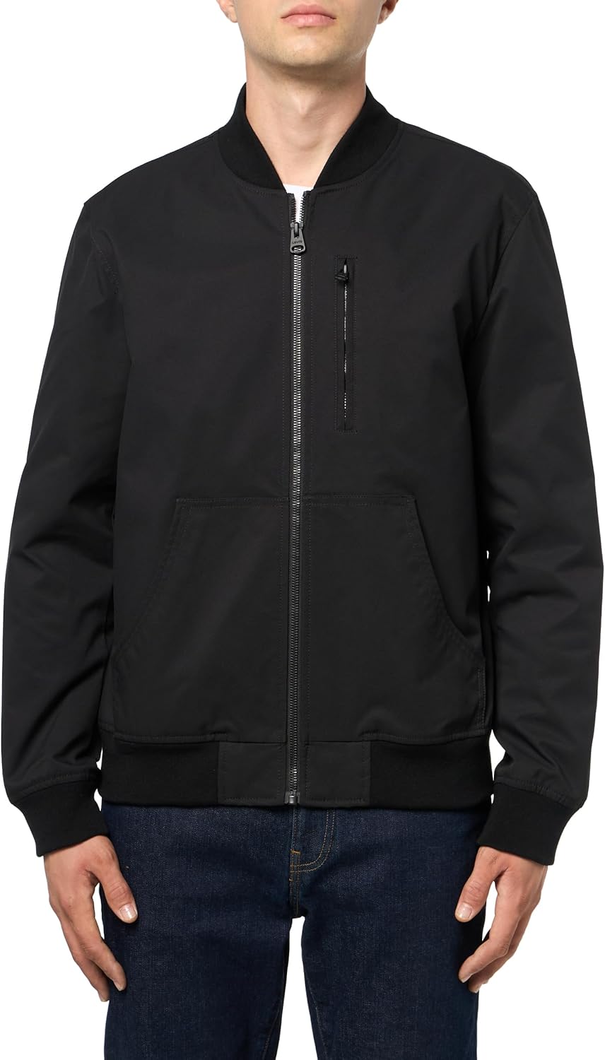 

Мужская куртка-бомбер Levi's из трикотажного полотна с нагрудным карманом на молнии, Black