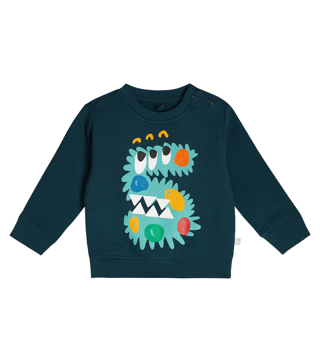

Толстовка из хлопкового джерси с принтом Stella Mccartney Kids, синий