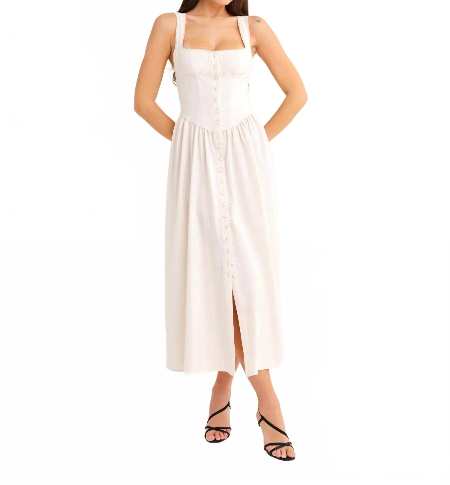 

Платье Lilly Midi кремового цвета Rumored