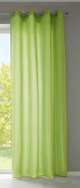 

Штора с люверсами Gardinenbox Microsatin blickdicht Ösen, 140x245x1 см, зеленый