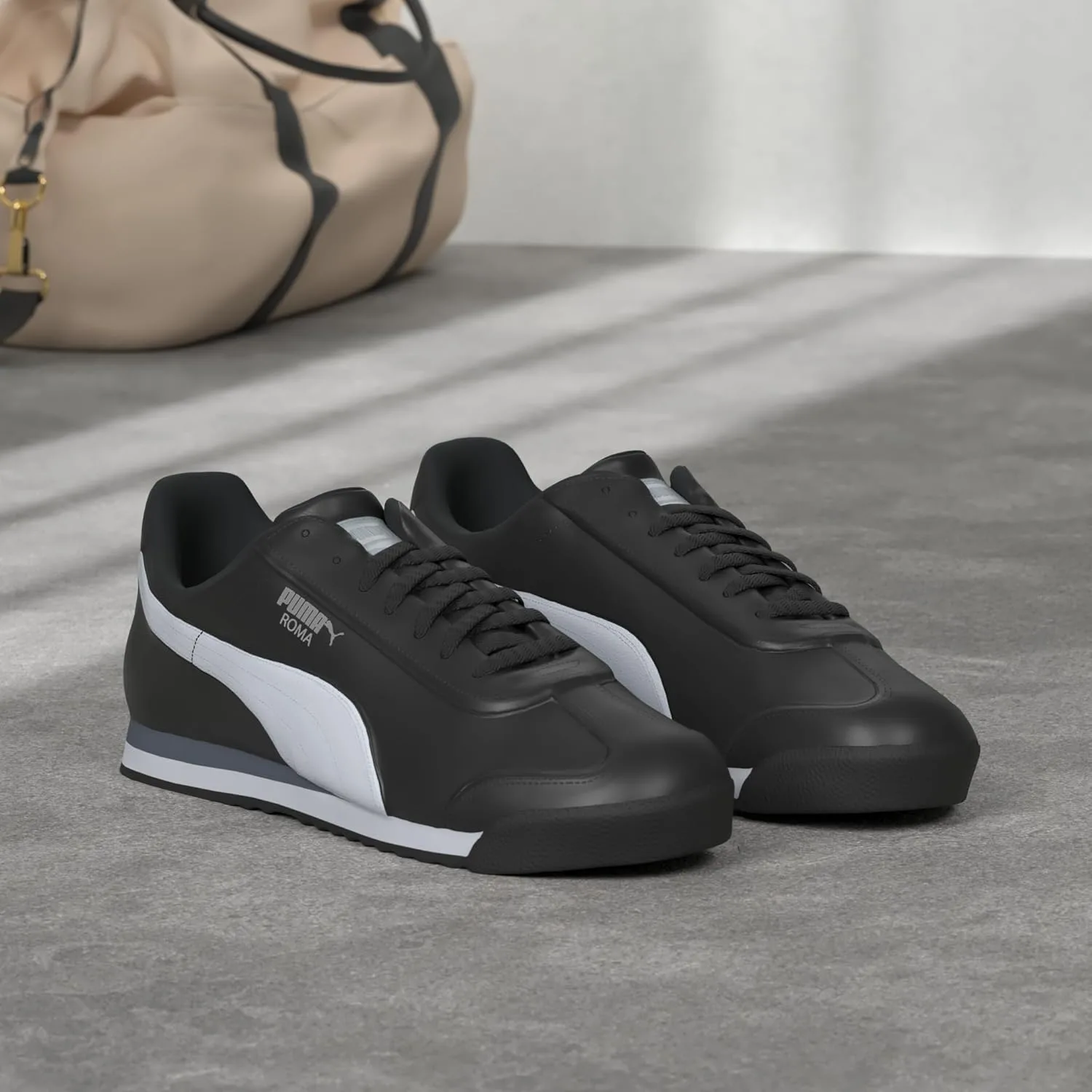 Мужские кроссовки Puma 895540 Roma Basic-M, белый/алый/серый — фото 2