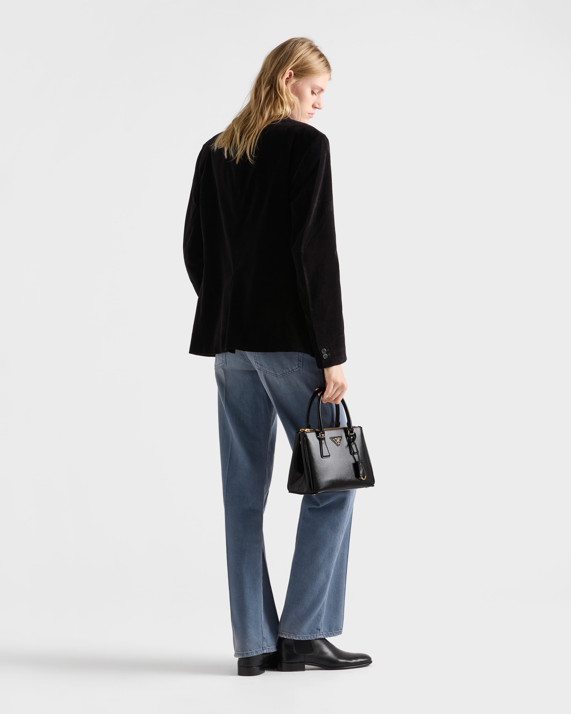 Сумка Prada Galleria из мелкой лакированной сафьяновой кожи Prada, черный — фото 2