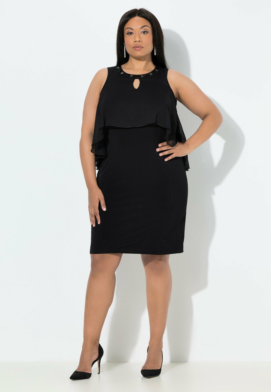 

Платье Ulla Popken RUNDHALS ÄRMELLOS DOPPELLAGIG, Black