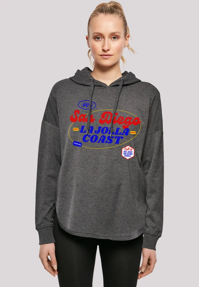 

Толстовка F4NT4STIC "San Diego OVERSIZE HOODIE", принт, цвет Charcoal