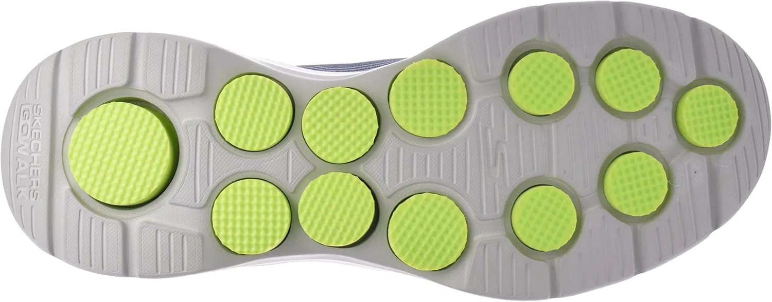 Мужские кроссовки Skechers Go Walk 7 Construction Trainers, Navy Lime Green — фото 3