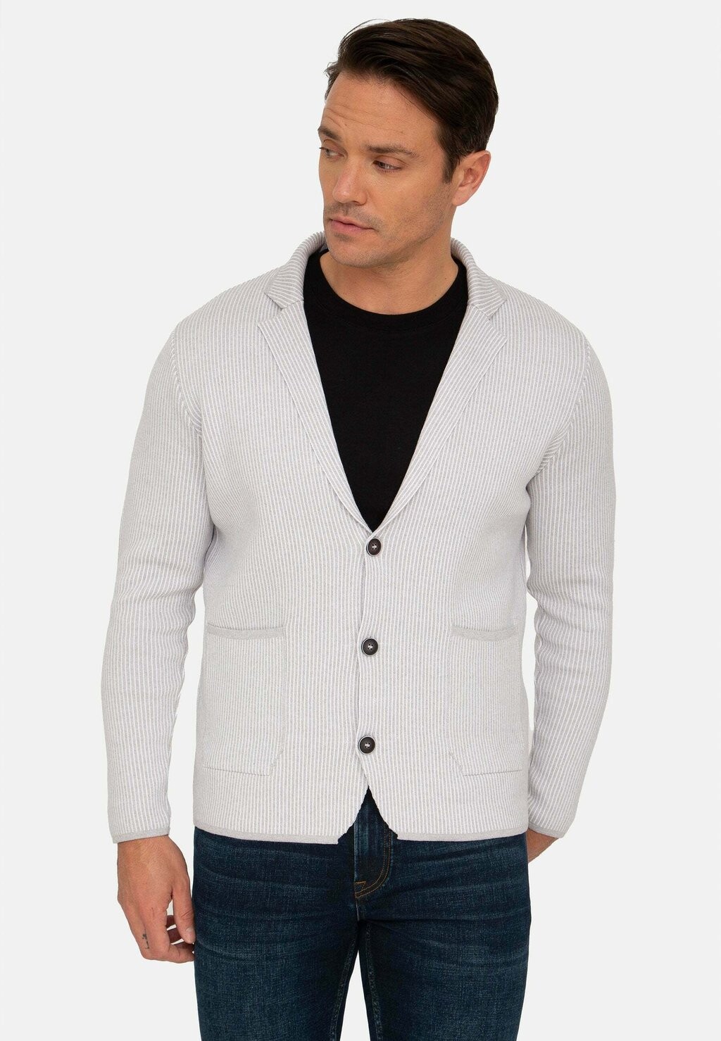 

Кардиган 3 BUTTON AND 2 POCKETS OUTSIDE Jacey Quinn, цвет grey