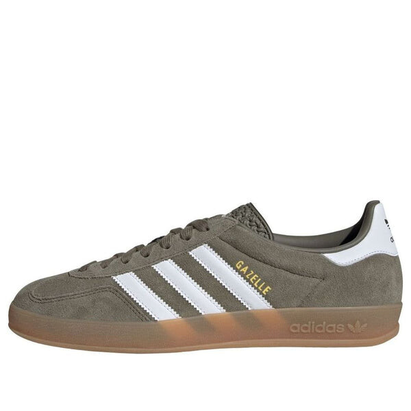 

Кроссовки gazelle indoor 'olive strata cloud white' Adidas, зеленый