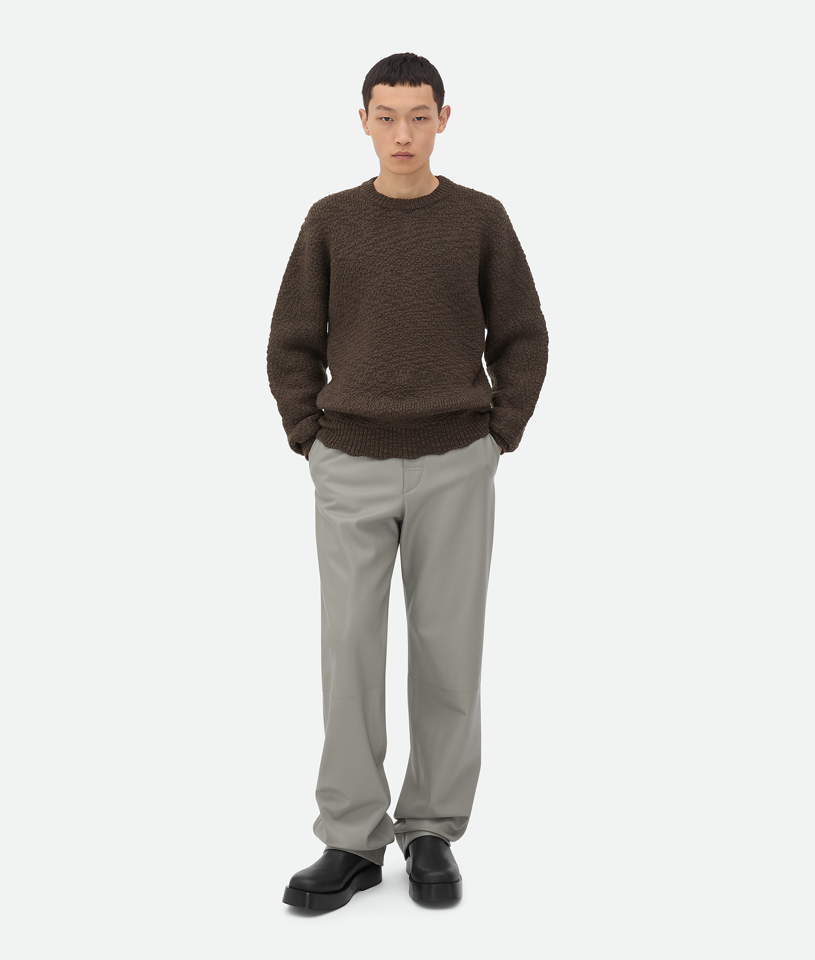 

Кожаные широкие брюки Bottega Veneta