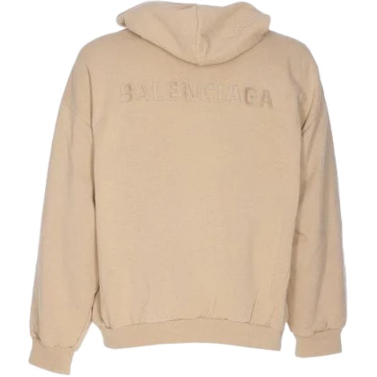 Толстовка с вышитым логотипом, средний крой Balenciaga, коричневый — фото 2