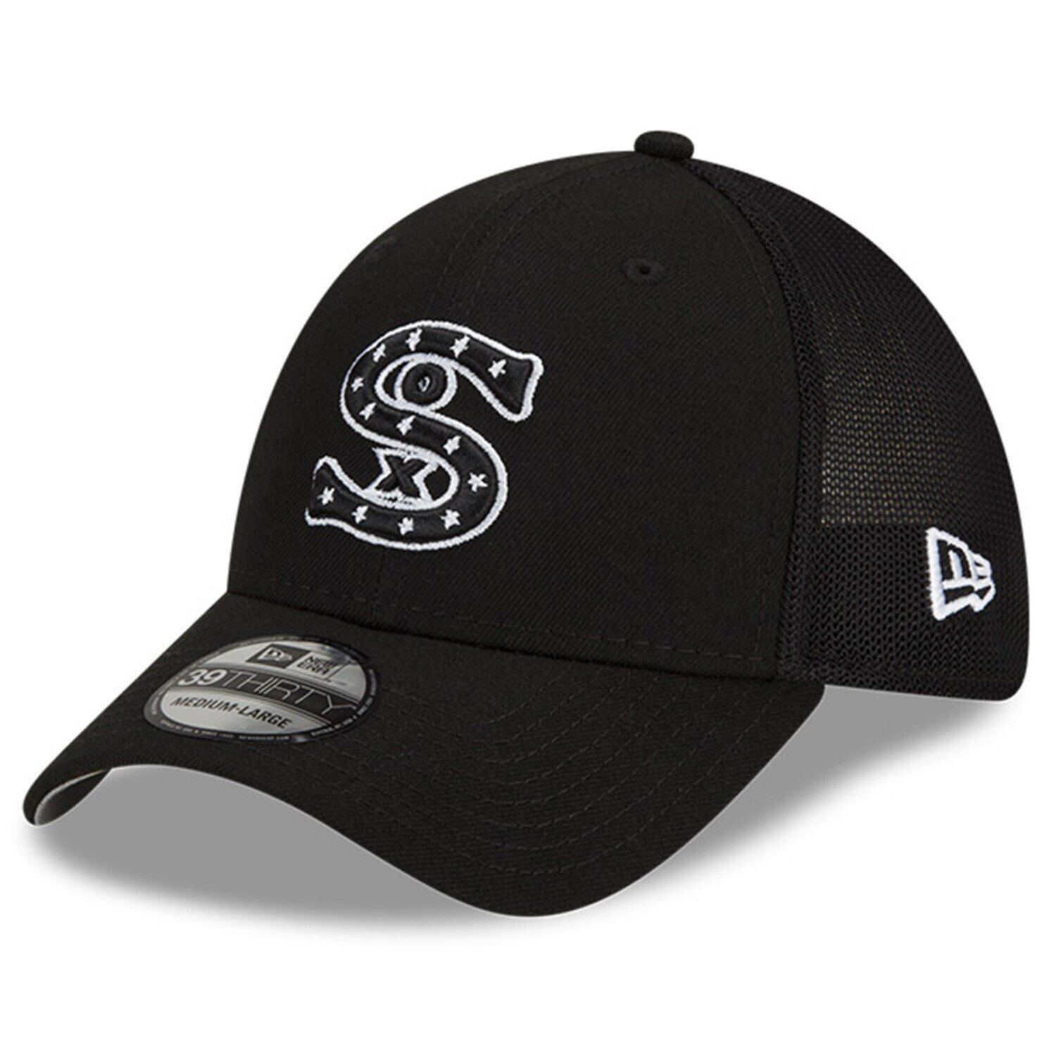 

Мужская кепка New Era Black Chicago White Sox 2022 Batting Practice 39THIRTY Flex Hat