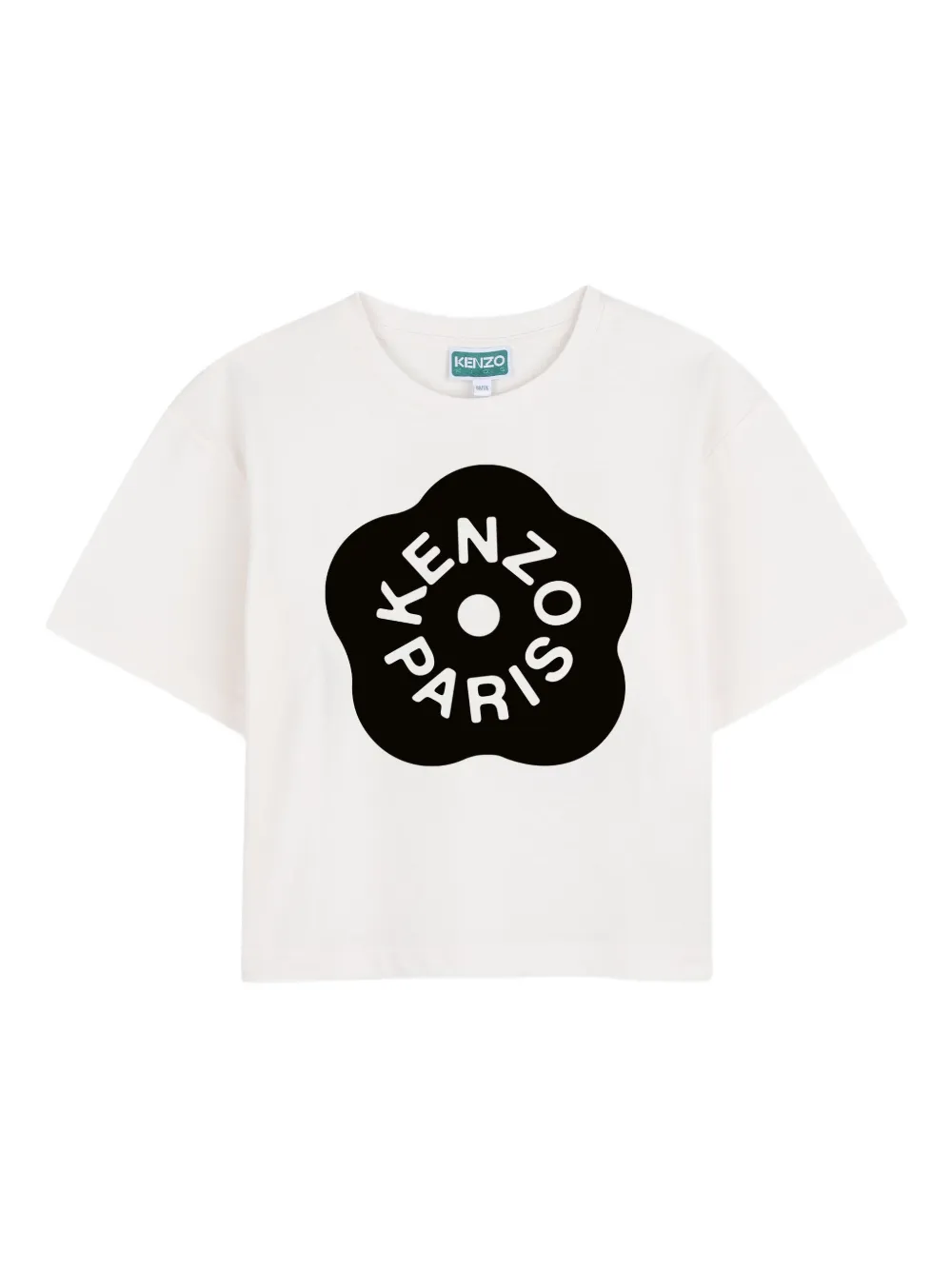 

Футболка с цветочным принтом Kenzo Kids, бежевый