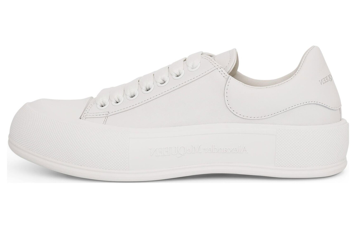 

Кроссовки Alexander McQueen Deck Lace Up Plimsoll Sneakers 'Cream White', Белый, Кроссовки Alexander McQueen Deck Lace Up Plimsoll Sneakers 'Cream White'