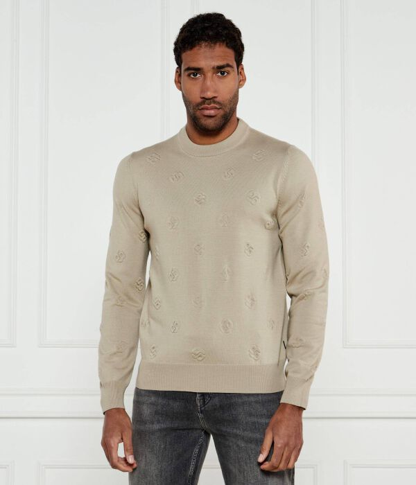 

Шерстяной свитер h-bahelo Regular fit Boss, желтый