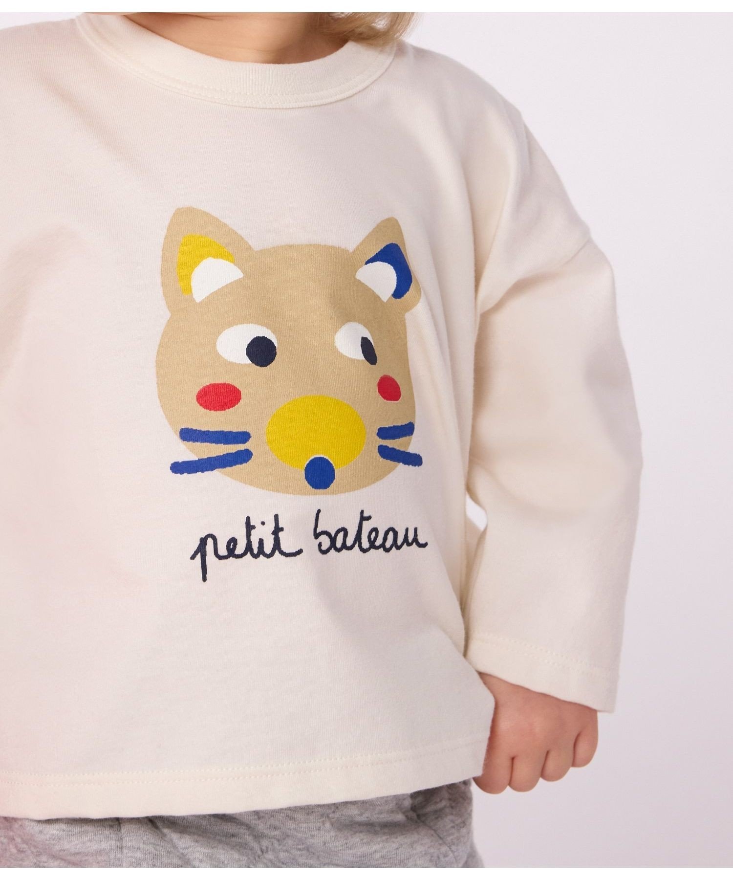 Футболка с длинными рукавами PETIT BATEAU, Off-white/multicolor — фото 2
