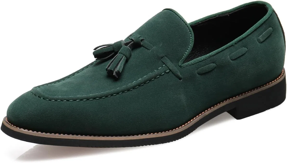 Лоферы классические Men's Slip-On Tassel Loafers, зеленый SJIUTLYUE