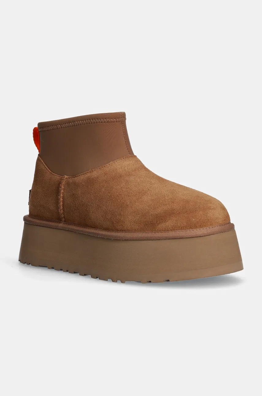 Ботинки замшевые UGG Classic Mini Dipper, коричневый