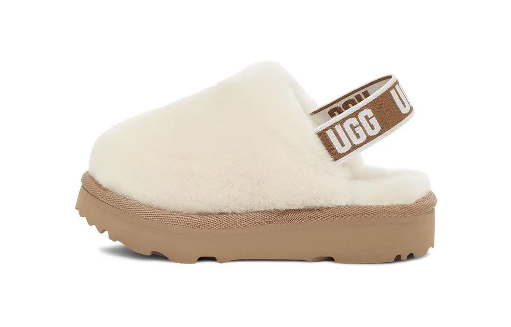 UGG Детские тапочки из овчины цвета экрю для малышей